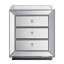 Armoire à trois tiroirs avec finition miroir en perles