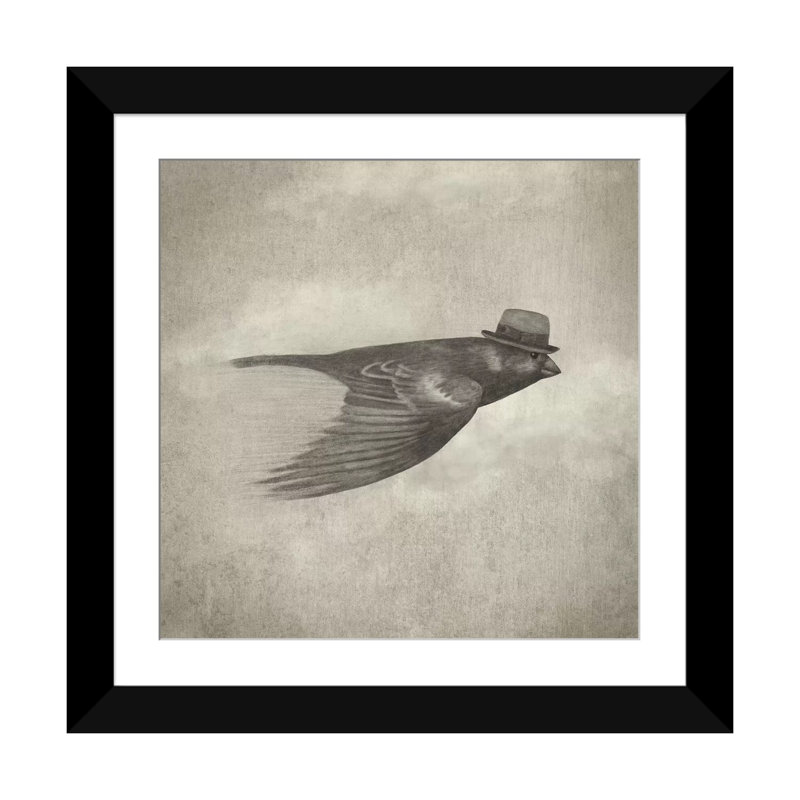 « old âme », peinture sur toile tendue, Papier d'art encadré noir, Blanc, H 16 po x l 16 po x P 1 po