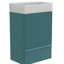 Armoire de salle de bain aigue-marine 20 po à rayures - Lavabo autoportant en céramique avec poignées de sécurité pour personnes âgées et moderne avec panneaux E1, fonction de rangement supérieure-426331052