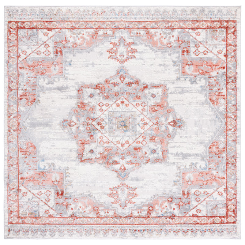Shivan 100 Performance Oriental Rug, Square 6'7"