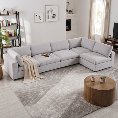Canapé modulaire rembourré 5 pièces Nuccio