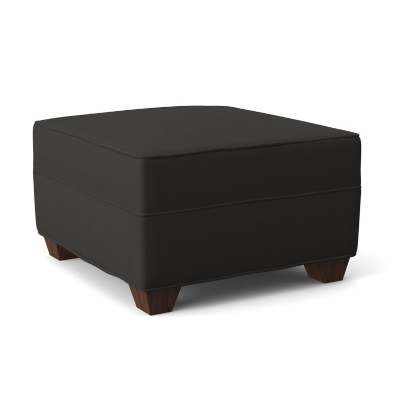 Repose-pieds rectangulaire large de 26 po Phillips, Noyer Montana, Noir Dillon