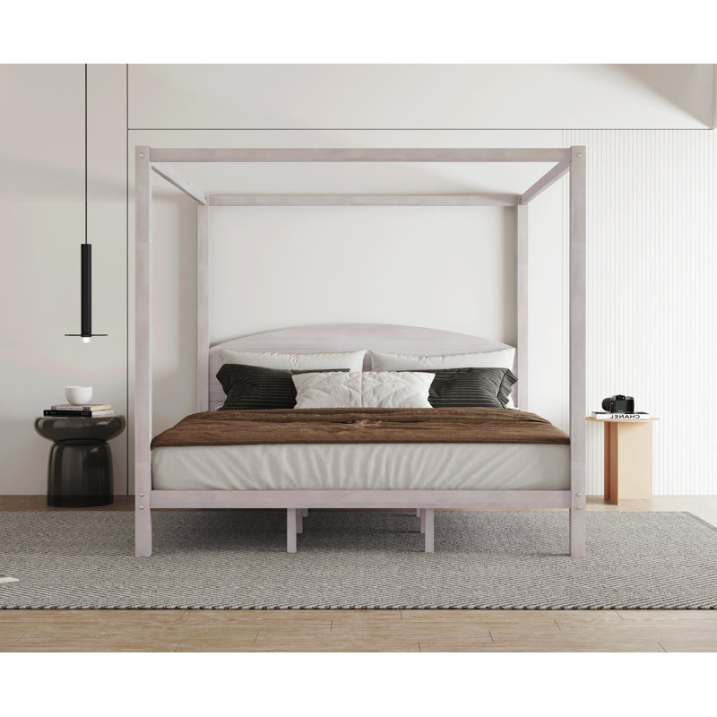 Igors Canopy Bed, Gray Wash