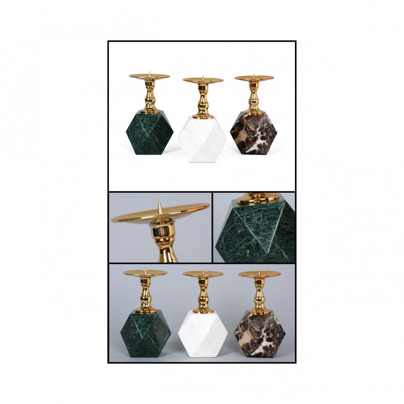 Hexagonal 8.27" Tabletop Candlestick