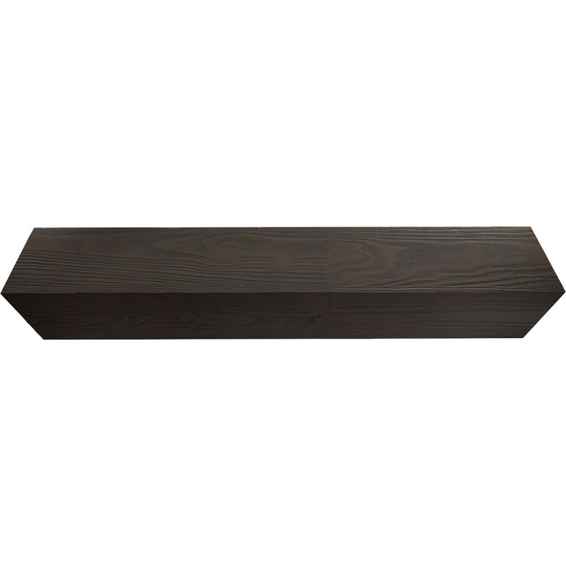 Poutre de plafond à 3 côtés en faux bois Endurathane sablé (poutre en U), H 10 po x l 10 po, Noyer blanc, 10 pi L
