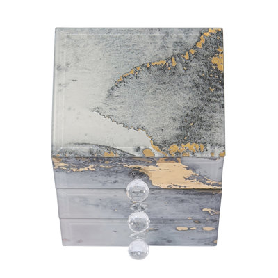 Maura Glass Jewellery Box + Drawers