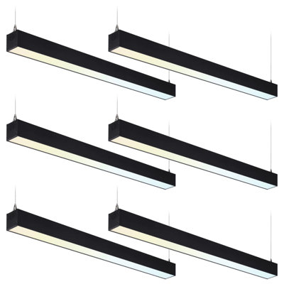 Luminaire linéaire à DEL 40W 4FT, luminaire suspendu 3CCT Dimmable