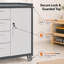 Armoire de rangement pour outils 34,65 "verrouillable en métal robuste avec roulettes, garage roulant et organisateur d'atelier avec tablette réglable, tiroirs divisés et clôture surélevée pour le bureau, la maison et l'industrie