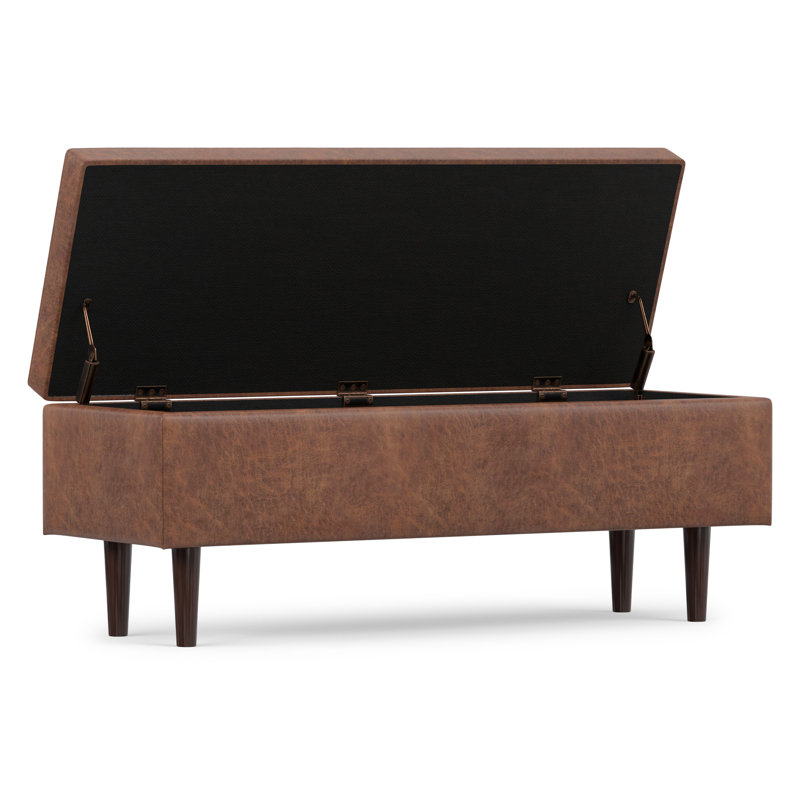 Repose-pieds de table basse Shay, Brun selle vieilli