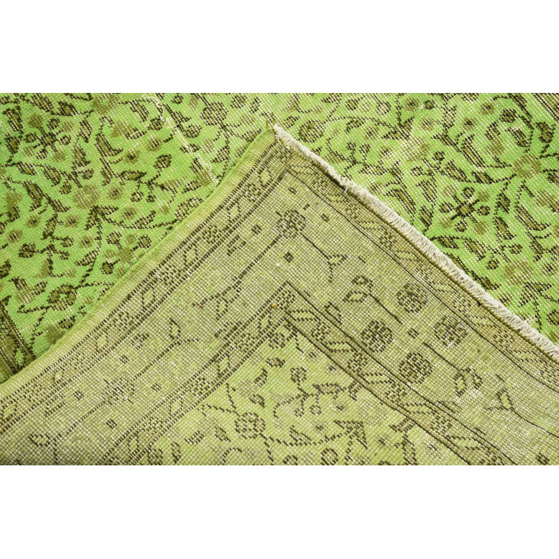 Tapis Boho, tapis Oushak, tapis rétro, tapis turc, tapis vert froid, tapis 3,9 x 6,7 pi