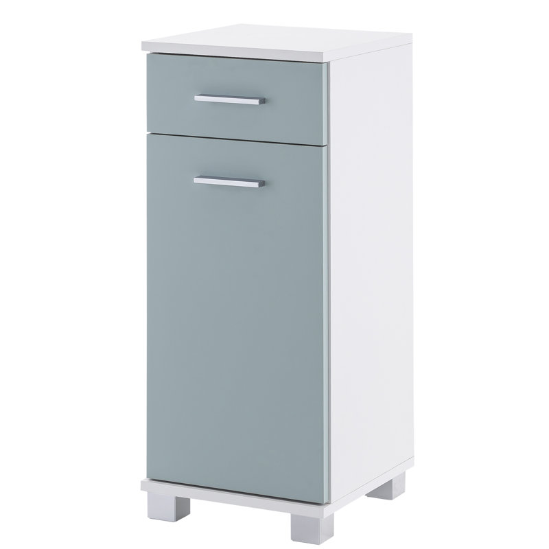 Lumo Bathroom Cabinet, White/Dusty Blue