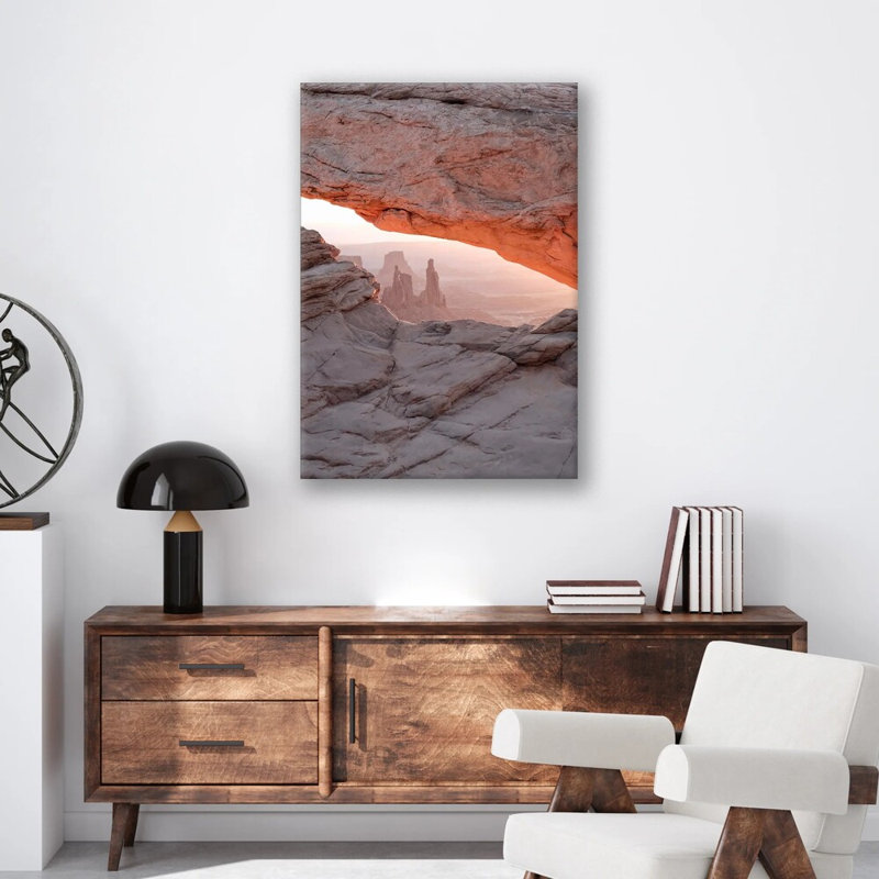 Moab Print - Desert Canyon Landscape Wall Art - Utah Red Rocks Canvas Poster - Scenic Arches National Park Inspired Artwork - Travel Nature Decor - Rustic Southwest Wall Hanging - Modern Home Decoration Art Print