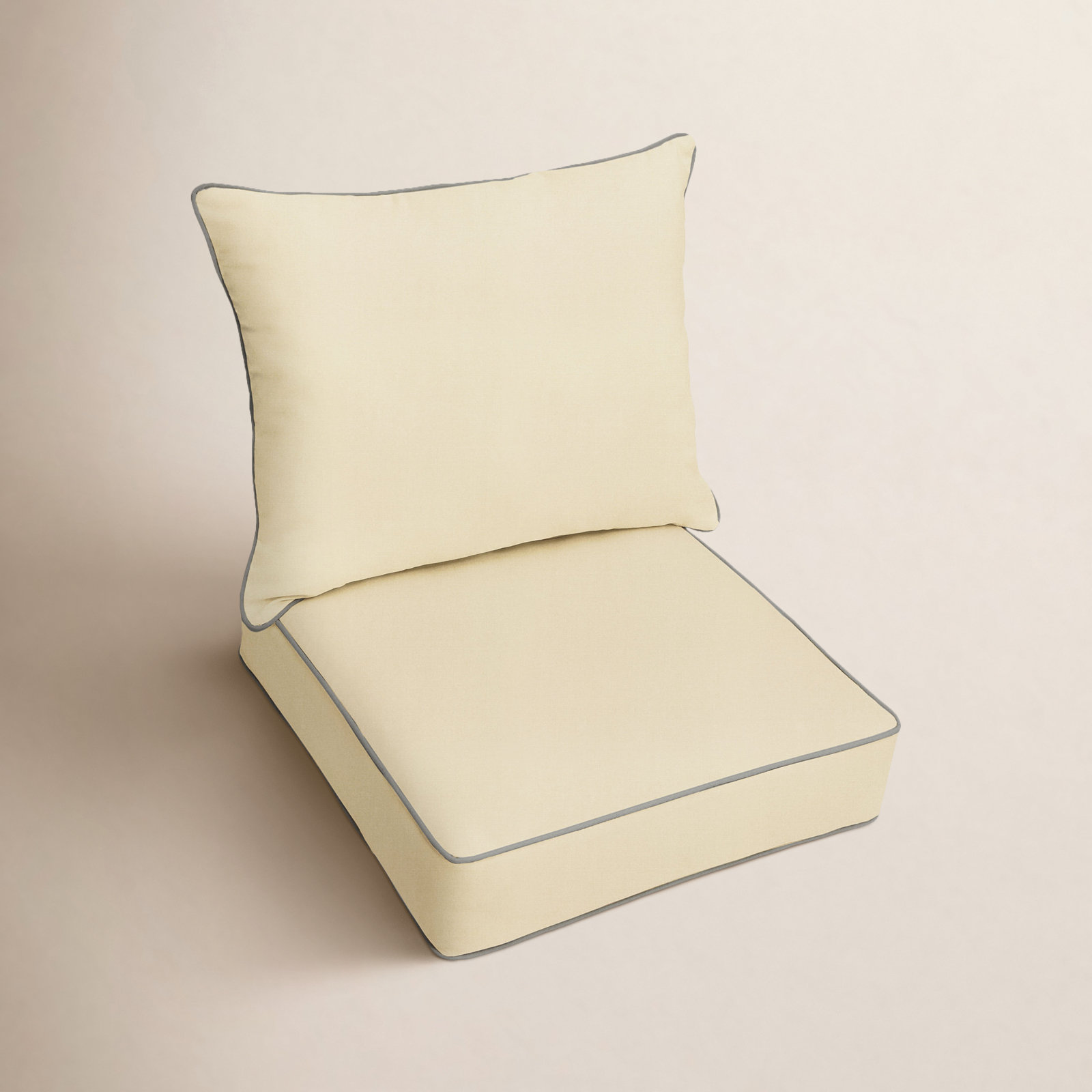 Warrick Sunbrella Outdoor Lounge Chair, Antique Beige Sunbrella® Canvas, 23" W x 25" D