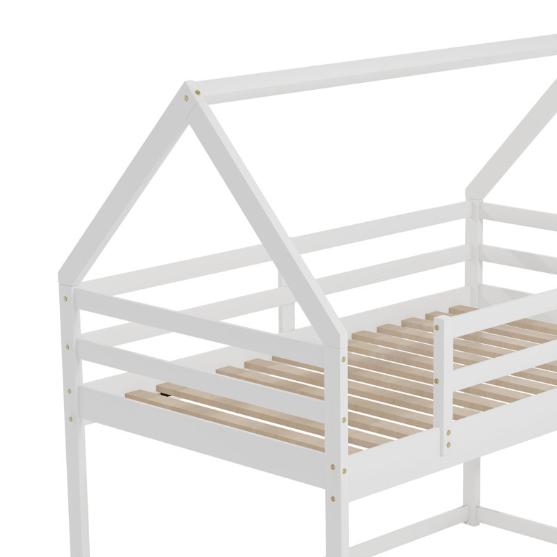 Copemish Twin Over Twin Standard Bunk Bed by Harper Orchard, White