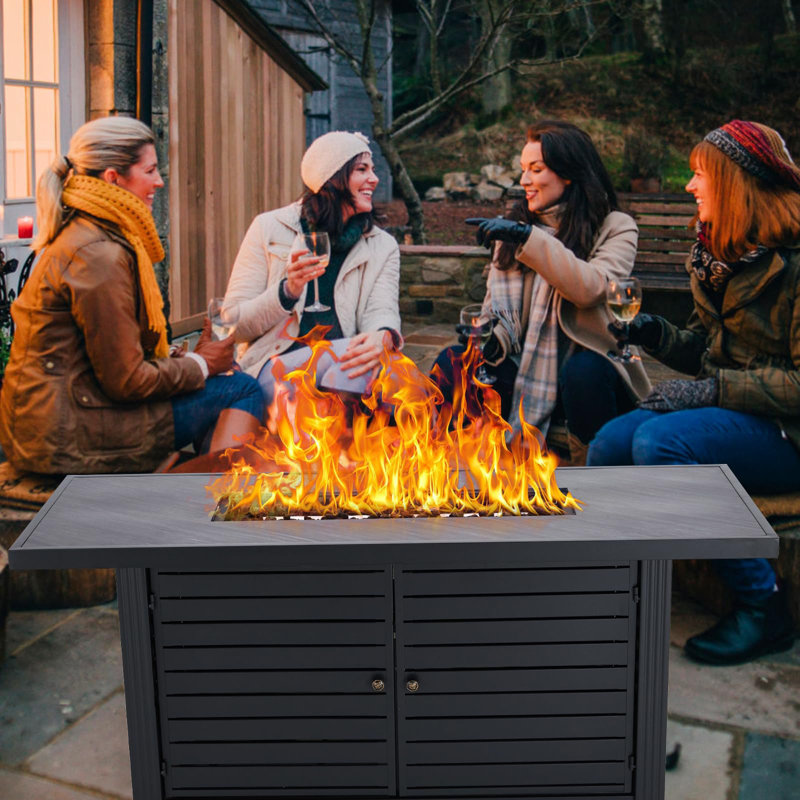 Atia Rectangle Propane Smokeless Fire Pit Table with Hidden Fuel Tank