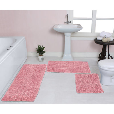 Tapis 100% coton lavable à la machine Fantasia (ensemble de 3)