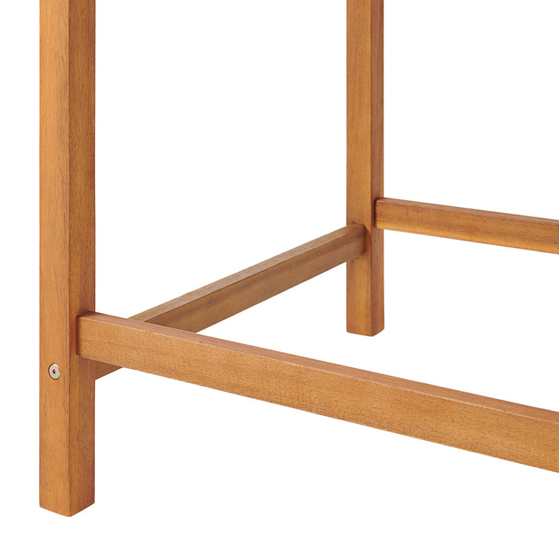Brandon 3-Piece Natural Acacia Wood Outdoor Bar Height Bistro Set