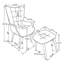 Fauteuil d'appoint avec repose-pieds Arfh-2098514904