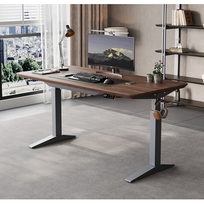 Solid Wood Electric Height-Adjustable Standing Desk
