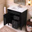 Meuble-lavabo sur pied de 76 cm (30 po) avec lavabo simple et comptoir en céramique-67317818