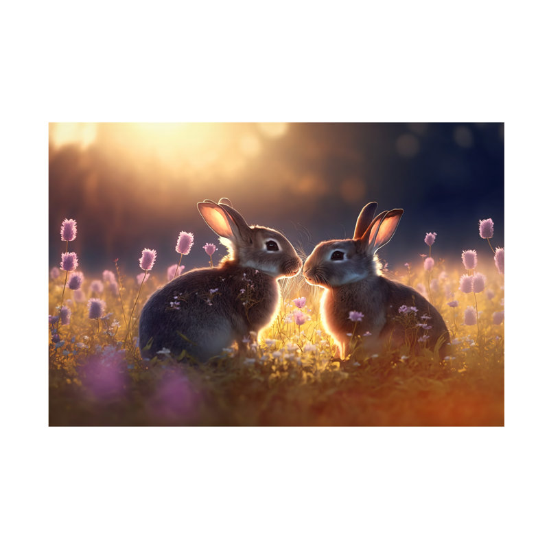 Animals Woodland Animals 21 - Wrapped Canvas Print, H 30 po x l 47 po x P 2 po