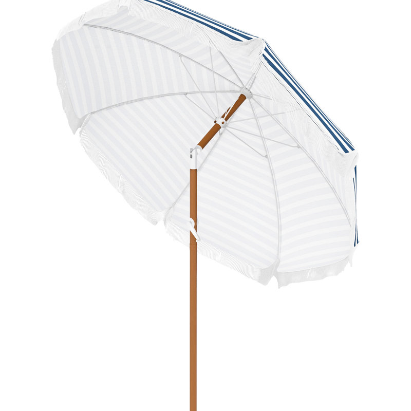 Parasol à rayures bleues 7 X Ft