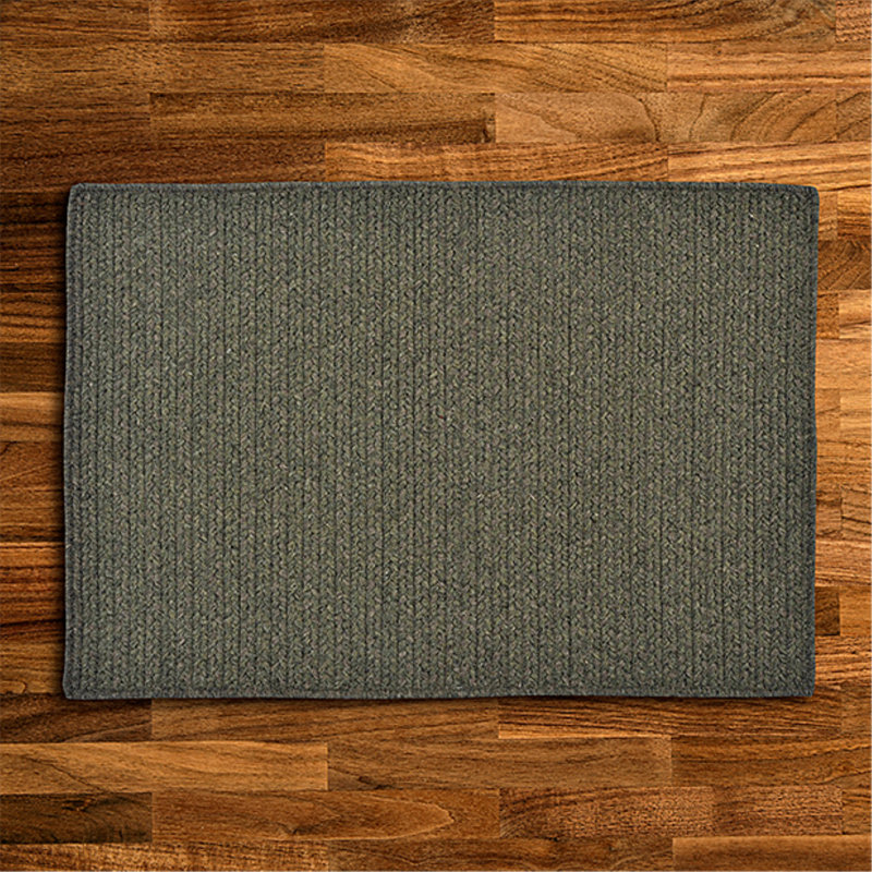 Tapis réversible en mélange de laine Tanguay - Vert olive, Rectangle 2 pi x 4 pi