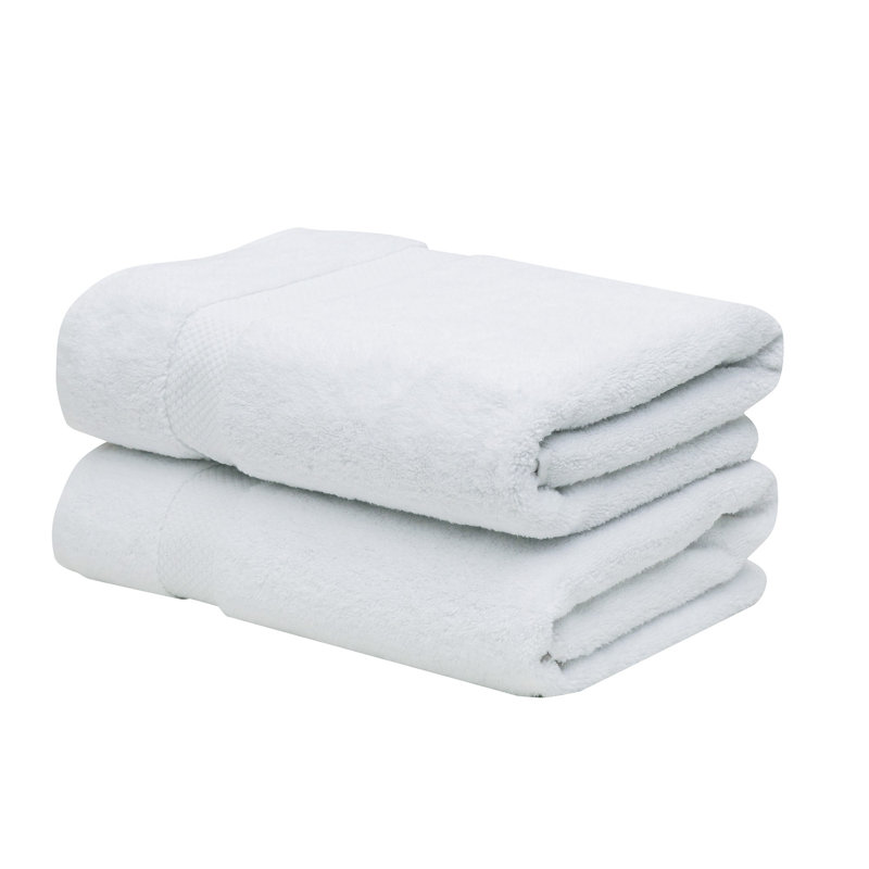 Splash 100% Cotton Zero Twist Bath Towel Set, 550 GSM Ultra Soft Absorbent Bath Towels for Spa & Daily Use, OEKO-TEX Certified, 2 Pack, White