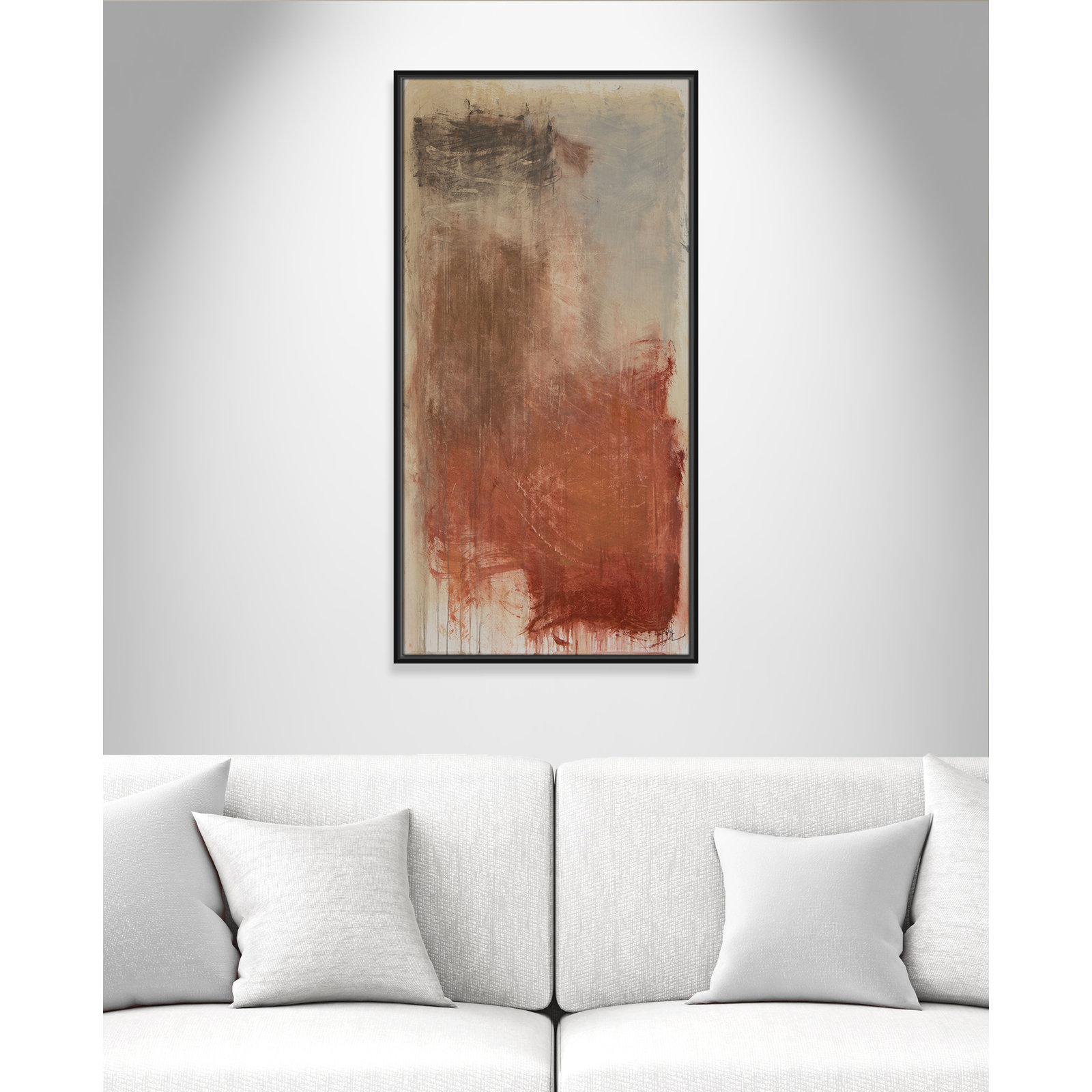Colin "Autumn Over The Riviera" Print, 41.5" H x 21.5" W, Black