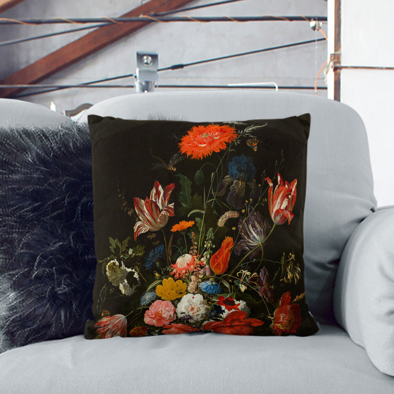 Still Life with Flowers Vol.3 Scatter Cushion Pillow, 40cm H x 40cm W x 15cm D