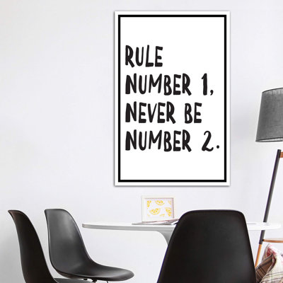 Règle numéro - reproduction d'art textuel
