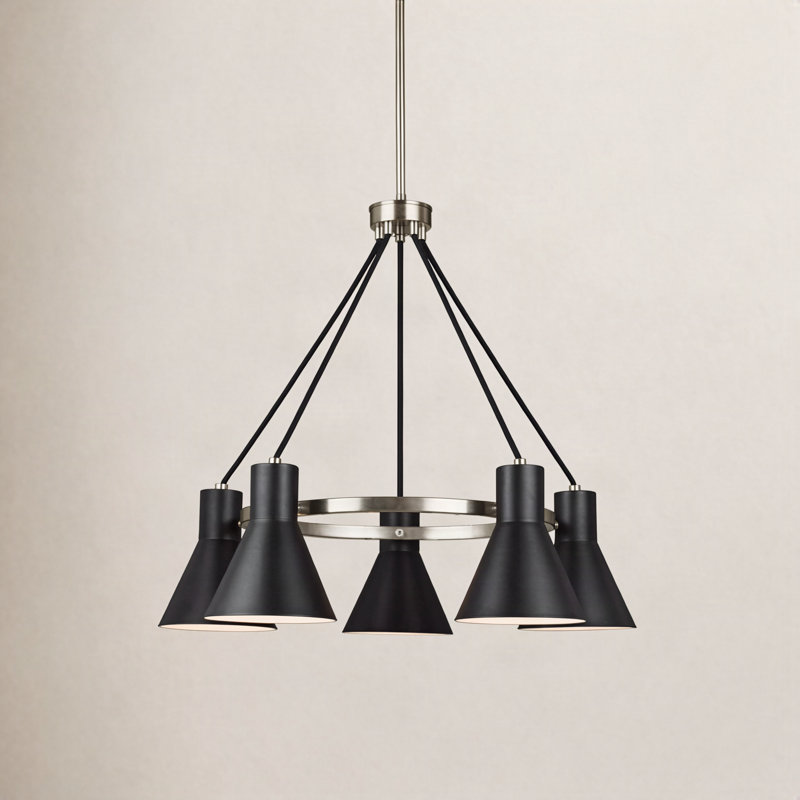 Byers 5-Light Chandelier, Brushed Nickel, No