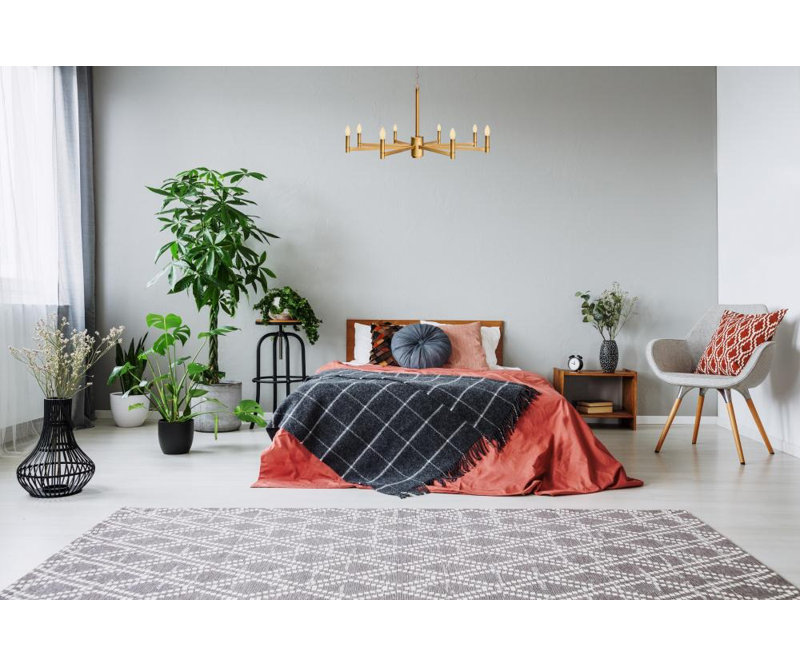 8 - Light Dimmable Globe Chandelier