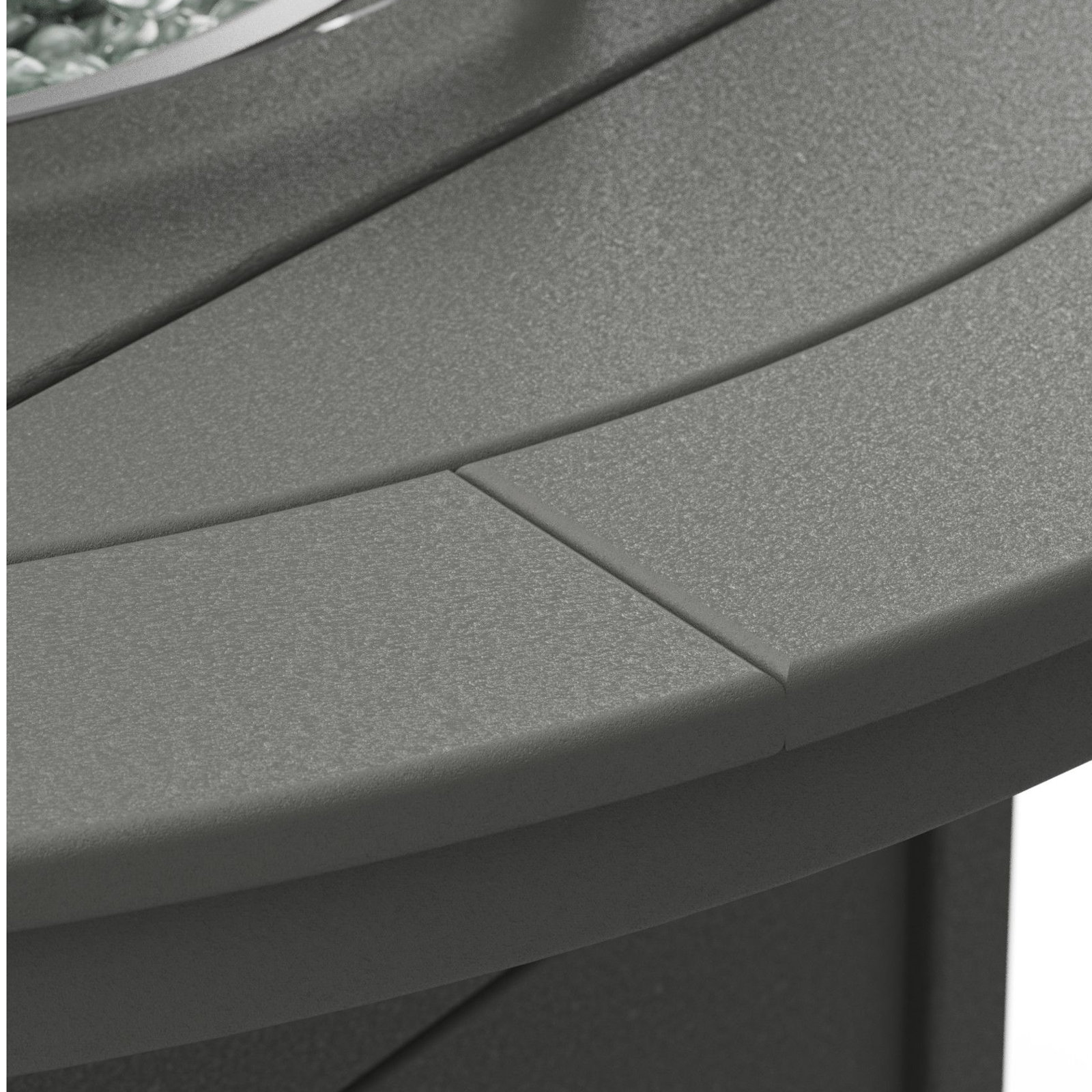 POLYWOOD® Tables Round 48" Fire Pit Table, Slate Gray