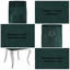 Ensemble de 2 chaises d'appoint en tissu et acier inoxydable Dekel Green