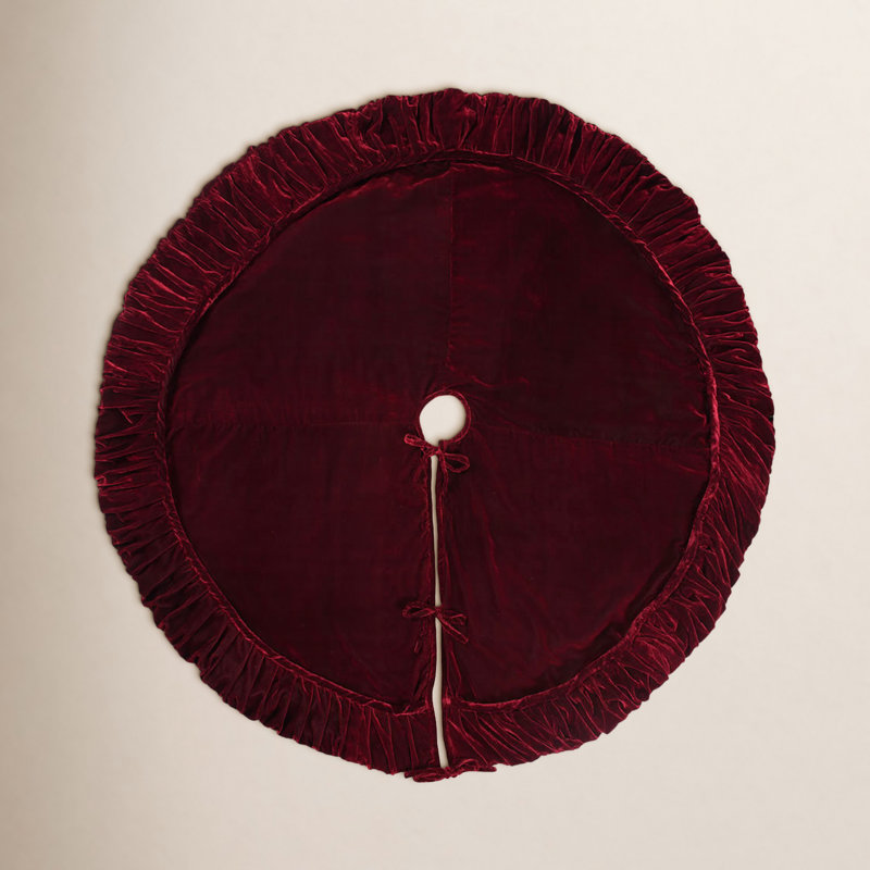 Plush Treeskirt, 60" W, Wine