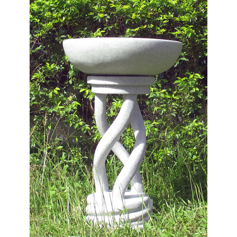 Spiral Bird Bath Granite