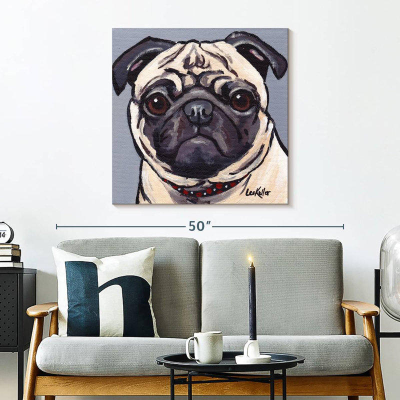 Brampt Pug On Gray