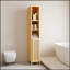 Armoire fine et haute en bambou naturel de grande capacité pour un rangement efficace et une décoration intérieure élégante