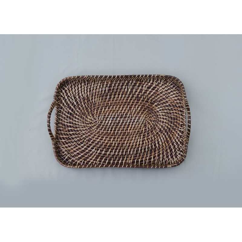 Anteo Wicker Tray, 1" H x 17" W x 11" D