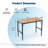 48" Heavy-Duty Adjustable Workbench For Garage, Rubber Wood Shop Table W/Rubber Pads, Hardwood Workstation Weight Capacity Over 2000 Lbs