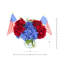 Arrangement d'hortensias patriotique avec drapeaux-1878937588