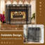 Alvertis 3 Panel Iron Fireplace Screen