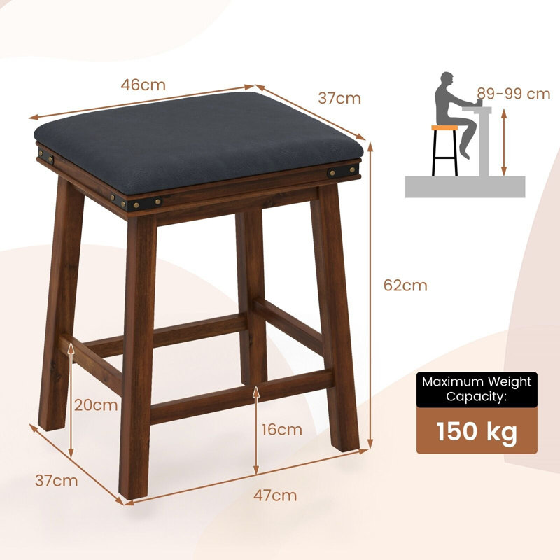 Berenice Upholstered Counter Stool, Counter Stool (62cm Seat Height