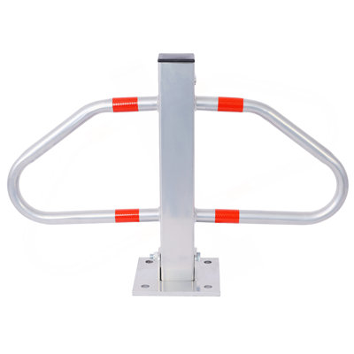 Parking Bollard,Pole Barrier With Lock ,Car Parking Protection Posts,Home Garage Street Decor ,Parking Barrier  Gray