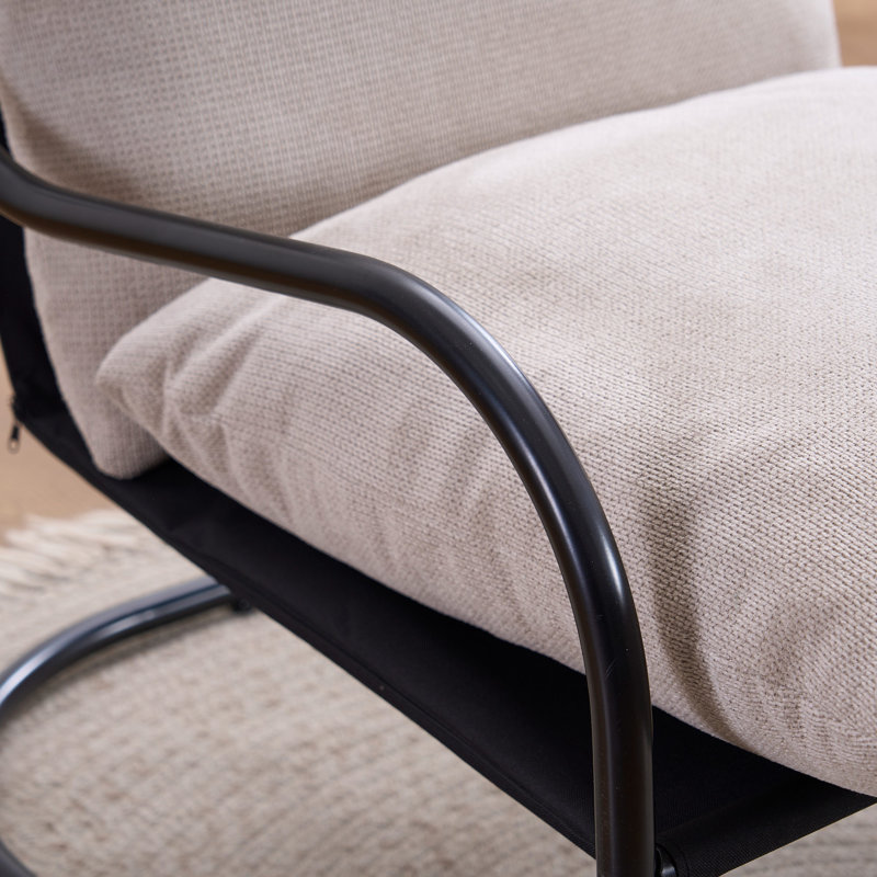 Modern Metal Frame Lounge Chair - Ergonomic Design Perfect for Coffee Shops, Tea Rooms, Hotel Lobbies and Home Living Rooms