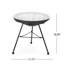Table d'appoint en verre trempé - Mobilier d'extérieur moderne noir