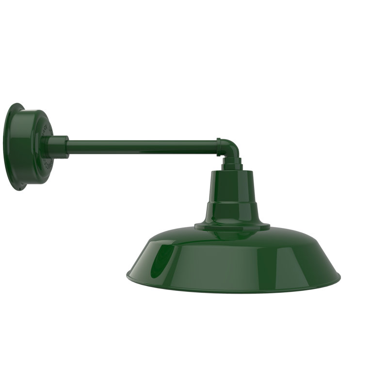 Luminaire de grange d'extérieur à DEL Haleigh, Vert Tage, H 10,38 po x l 16 po x P 24,5 po