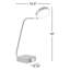 Lampe de bureau noire 19 po avec USB Eltisley