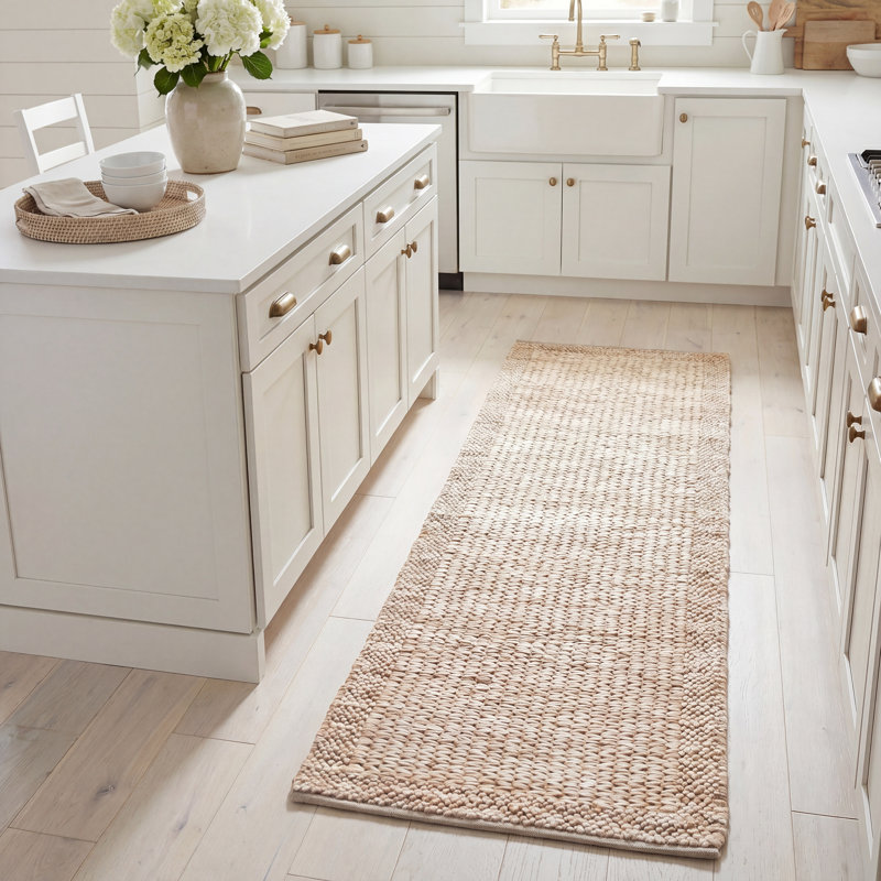 Natural Fiber Handwoven Jute Rug, Runner 2'3" x 8'